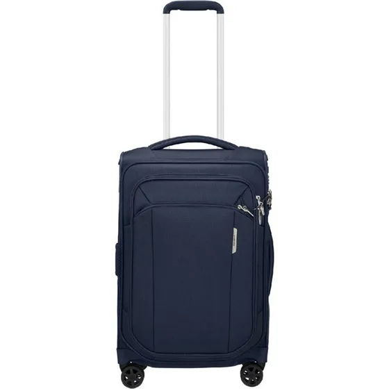 Samsonite Respark 55 cm uitbreidbare cabine trolley donkerblauw