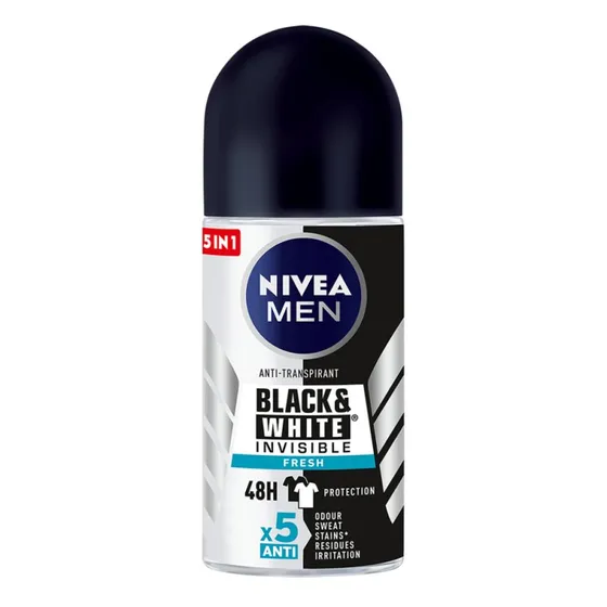 Nivea Men Black & White Fresh Invisible Deoroller 50 ml