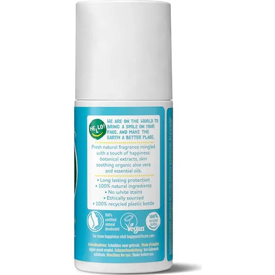 Happy Earth Pure Deodorant Roll-On Cedar Lime 75ml