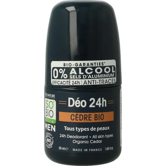 So'Bio tic For Men Deodorant Cedar 50 ml