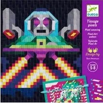 DJECO Pixel papieren knutselset Buitenaardse wezens