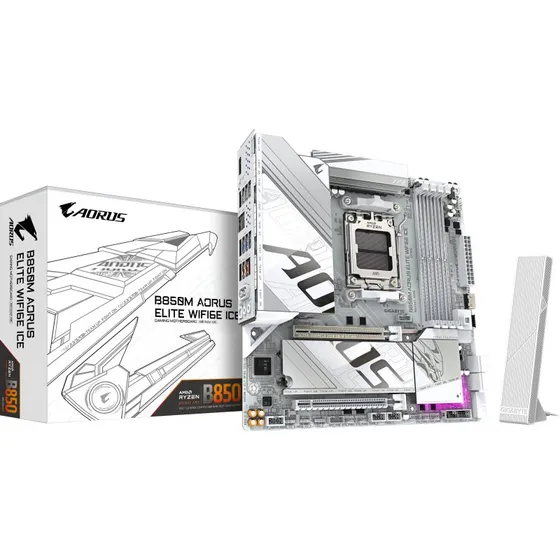 GIGABYTE B850M AORUS ELITE WIFI6E ICE AMD B850 AM5 Micro ATX