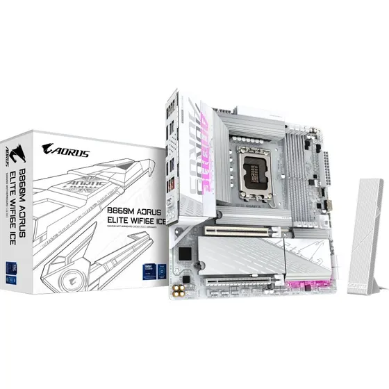 Gigabyte B860M AORUS ELITE WF6E ICE Intel B860 LGA 1851