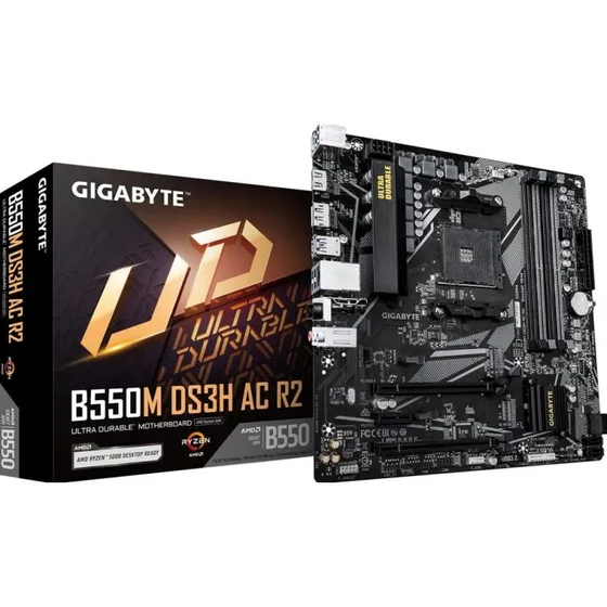 GIGABYTE B550M DS3H AC R2 AMD B550 Moederbord AM4