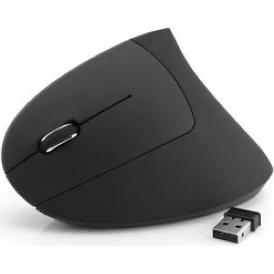MediaRange Wireless Vertical Ergonomische Muis voor Linkshandigen, Zwart