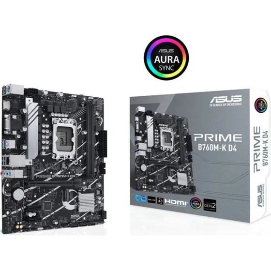 ASUS PRIME B760M-K D4 Micro ATX Moederbord (LGA 1700, DDR4)
