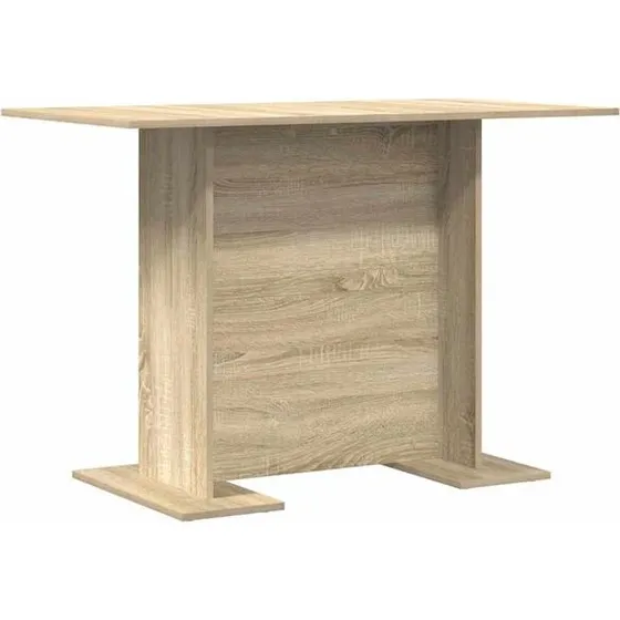 vidaXL Eettafel 110x60x75 cm Sonoma eiken - Bewerkt hout