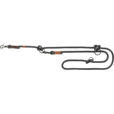 Trixie Be Nordic Hondenriem Verstelbaar Donkergrijs/Bruin 200x0,8 cm