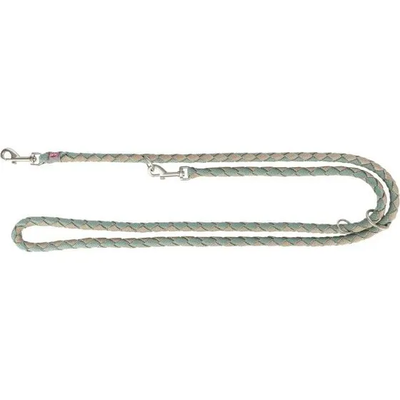 Trixie Hondenriem Cavo Verstelbaar Aqua/Grafiet Grijs 200x1,2 cm