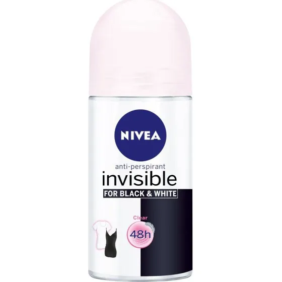 NIVEA Black & White Invisible Anti-Transpirant Roller 50ml