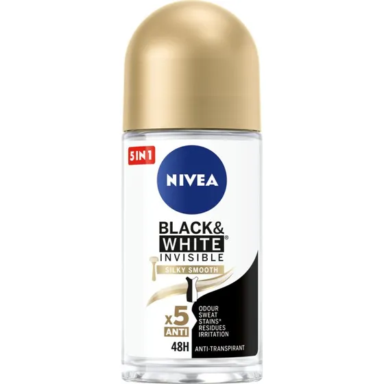 Nivea Black & White Silky Smooth Deodorant Roller 50ml
