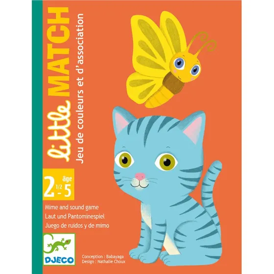 Djeco Little Match Kaartspel - Dieren en Kleuren