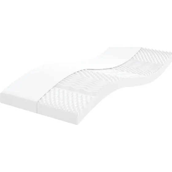 vidaXL Schuimmatras 7 zones 20 ILD 90x210 cm wit