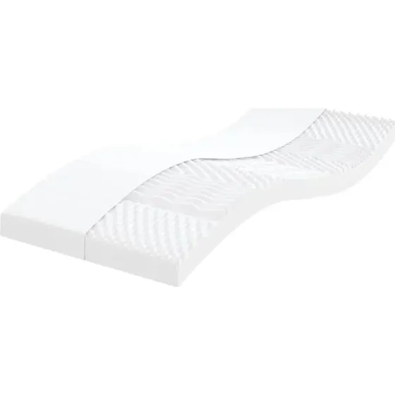 vidaXL Schuimmatras 7 Zones 20 ILD 90x200 cm Wit