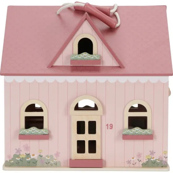 Little Dutch Houten Poppenhuis Draagbaar (Roze)