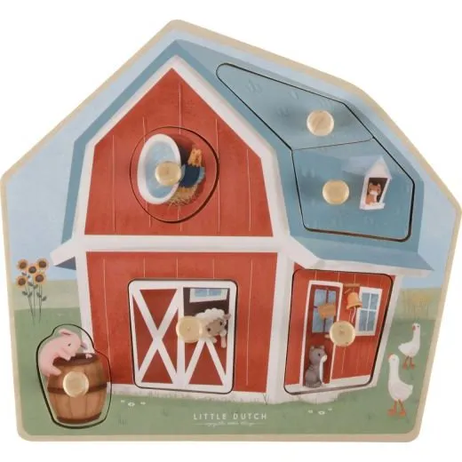 Little Dutch Little Farm Houten Puzzel (6 stukjes)