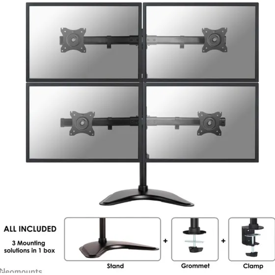Neomounts by Newstar Monitorarm NM-D335D4BLACK - 4x 10-27 inch