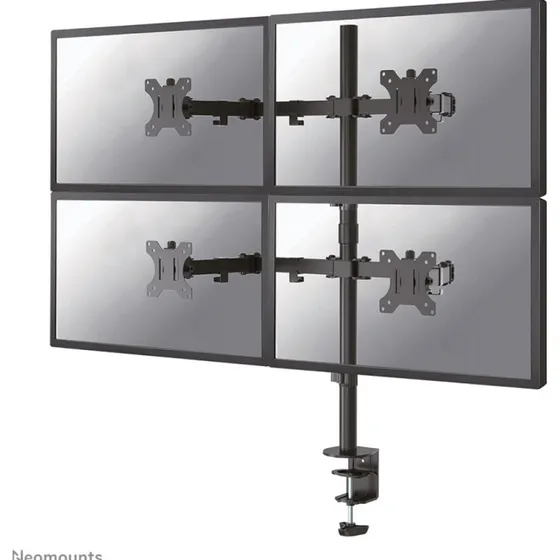 Neomounts FPMA-D550D4BLACK Monitor bureausteun voor 4 schermen