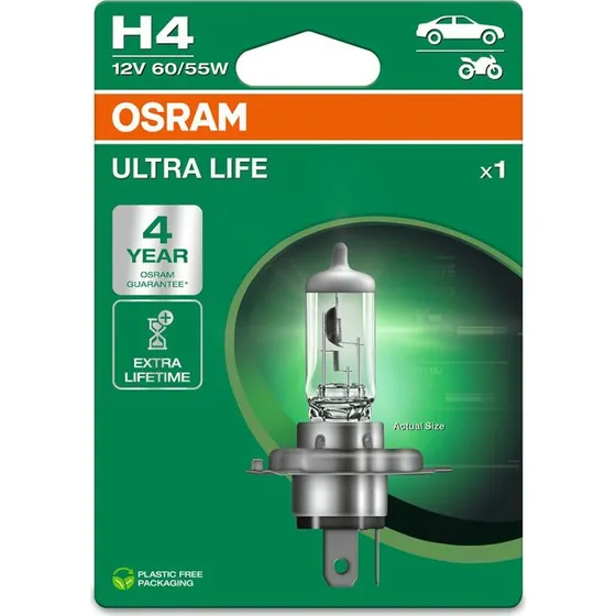 Osram Ultra Life H4 Halogeen Lamp 12V/60-55W