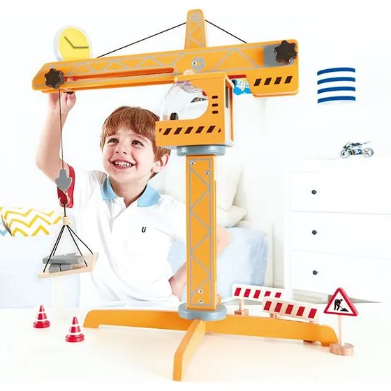 Hape Houten Hijskraan - Groot