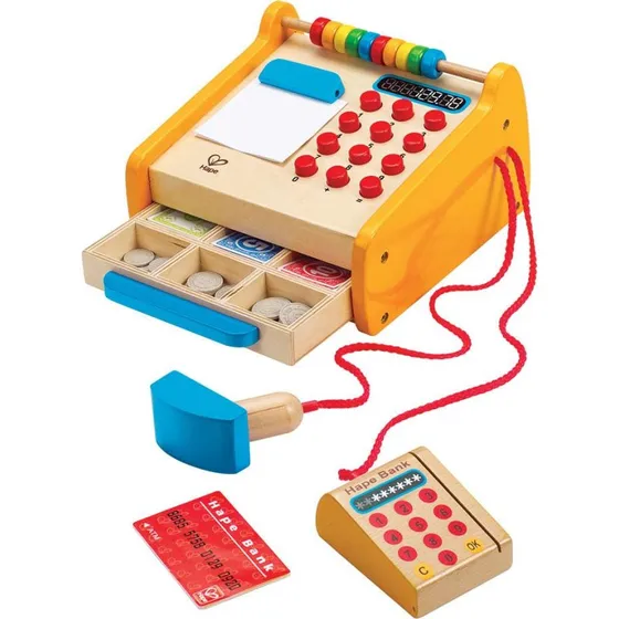 Hape Houten Kassa met Scanner en Pinautomaat