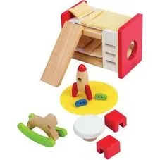 Hape Kinderkamer Set met Stapelbed en Speelgoed