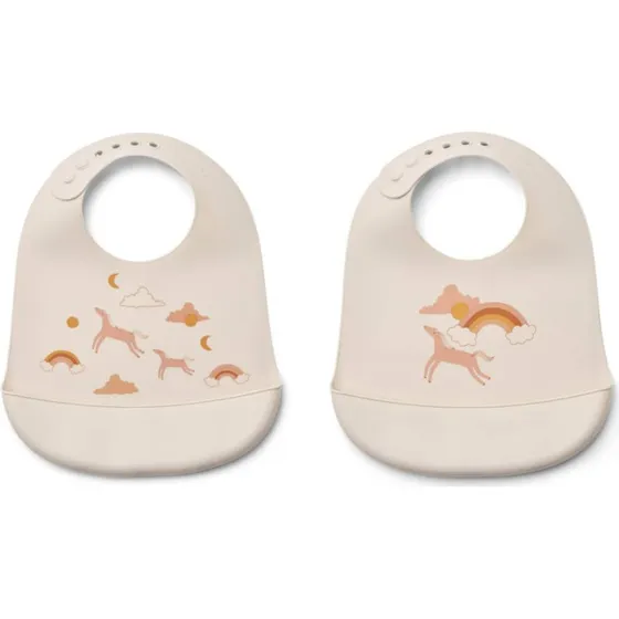 Liewood Tilda Slabbetje 2-Pack Dream/Ecru