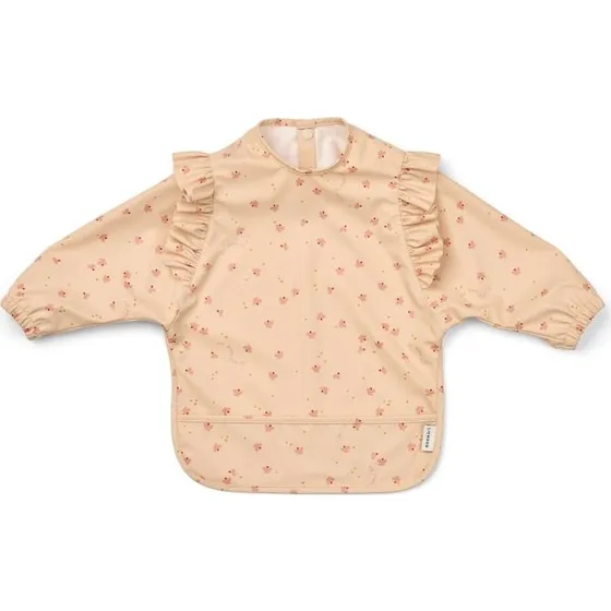 Liewood Merle Ruffle Cape Bib Mini Butterfly / Apple Blossom