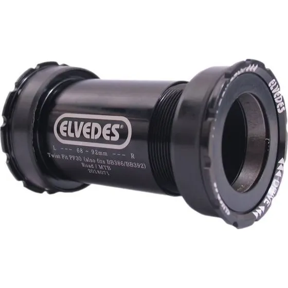 Elvedes Twistfit PF30 Trapas Adapter 30 mm, zwart