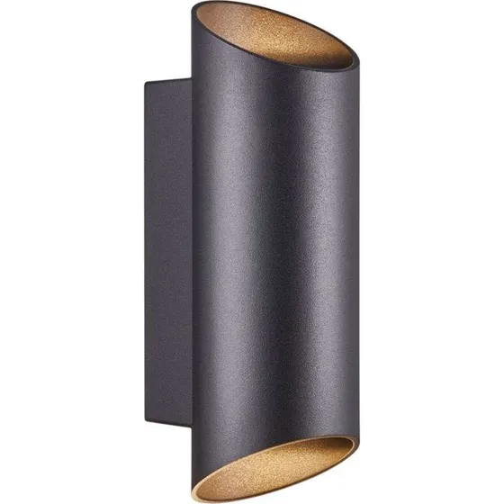 Nordlux Nico LED Wandlamp - Zwart - 2x GU10 - IP44
