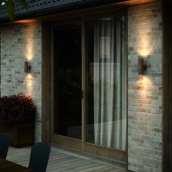 Nordlux Kyklop Ripple Buitenwandlamp - Rust - Bruin