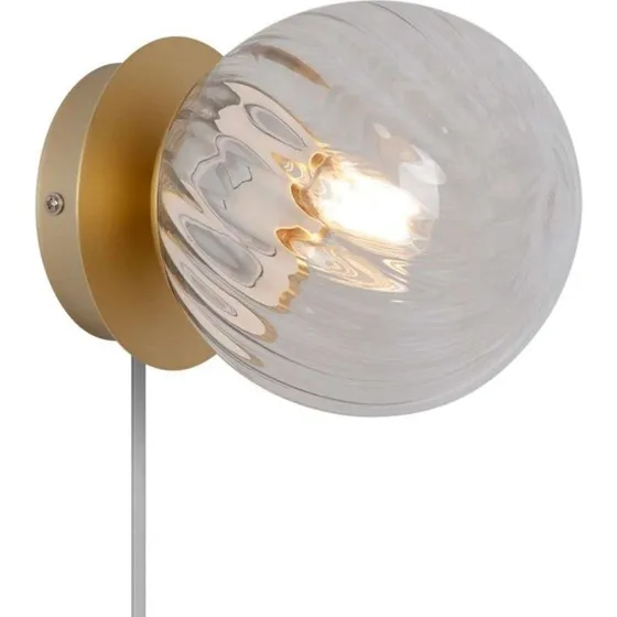 Nordlux Chisell Wandlamp - Messing & Mondgeblazen Glas