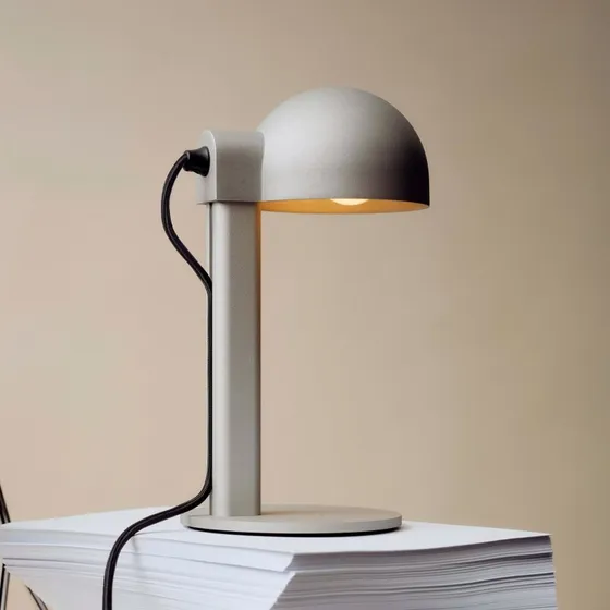 HAY Posto tafellamp, zilver/grijs, aluminium, 28 cm