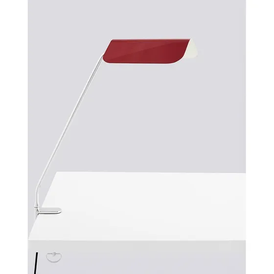 HAY Apex klemlamp, rood, staal, E14, 43 cm