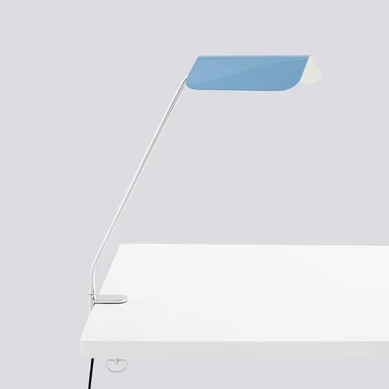 HAY klemlamp Apex, pastelblauw, 43 cm, E14, staal