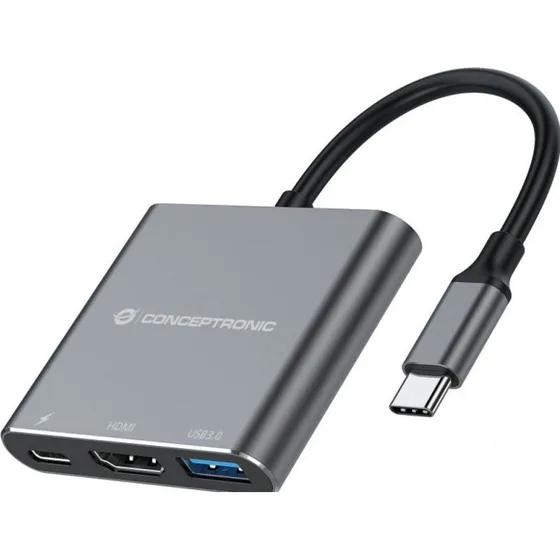 Conceptronic DONN18G USB-C Dockingstation - 4K & 100W PD
