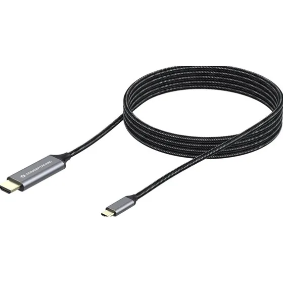 Conceptronic ABBY10G USB Type-C naar HDMI kabel - 2m - Grijs