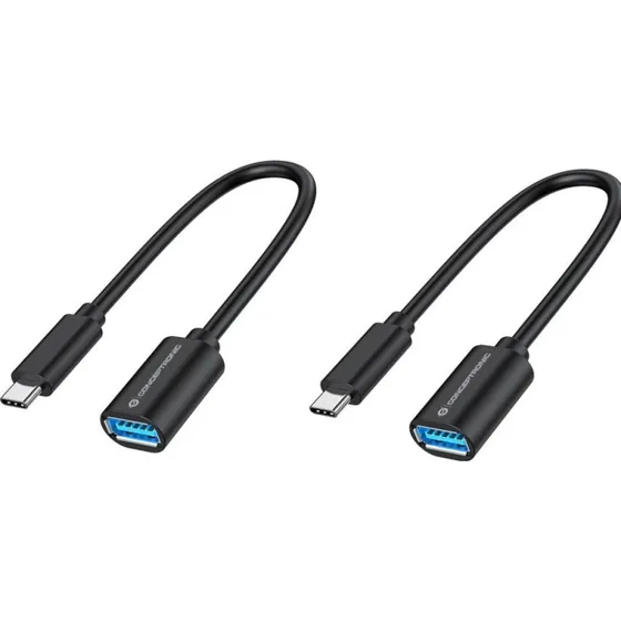 Conceptronic ABBY11B USB-C naar USB-A 3.2 Gen 1 Kabel - 0,2m Zwart