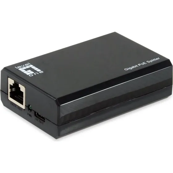 LevelOne POS-5001 Gigabit PoE Splitter USB-C PD 3.0 - Zwart