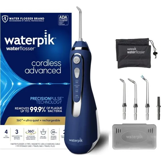 Waterpik WP-563 Advanced Draadloos Flosapparaat Blauw