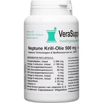 VeraSupplements Neptune Krill-Olie 500 mg, 100 capsules