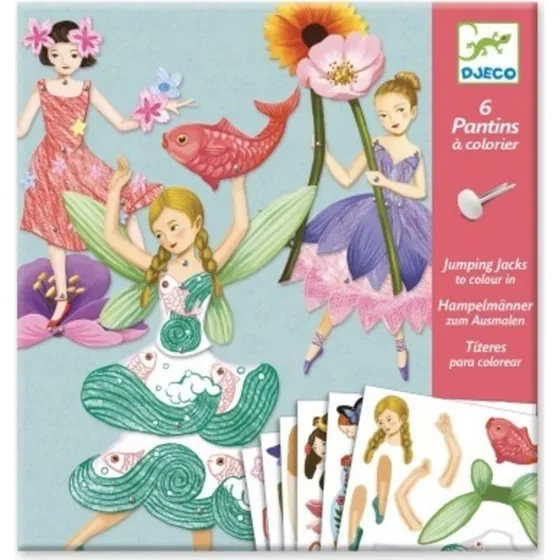 Djeco Splitpennen Activiteit Feen  Beweegbare Sprookjespoppetjes