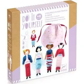 Djeco DIY Zorgenpoppetjes Set - 5 Houten Popjes