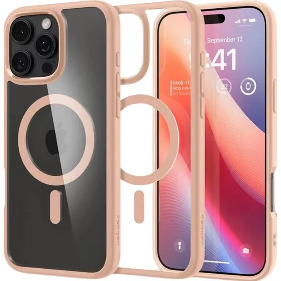 Spigen Ultra Hybrid MagSafe Case voor iPhone 16 Pro Max - Roze Titanium