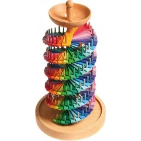 Grimm's Bouwset Knikkerbaan Regenboog 47 cm