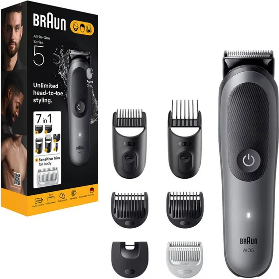 Braun Series 5 AIO5520 7-in-1 Grooming Kit, 120 min batterij, 14 lengtes