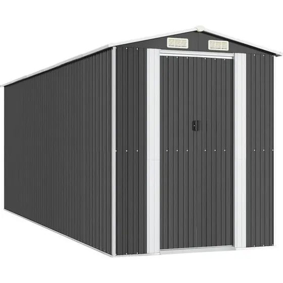 vidaXL Tuinschuur 192x523x223 cm gegalvaniseerd staal antraciet