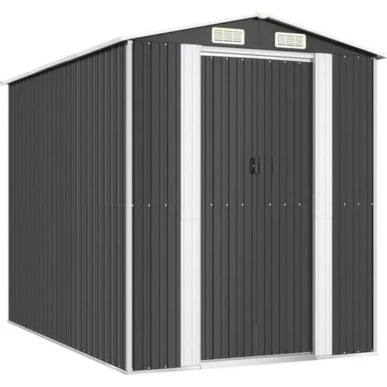 GALVANISERED STAALE TUINSCHUUR 192x274x223 CM ANTRACIET