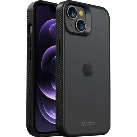 Accezz Rugged Frosted Backcover voor Apple iPhone 14 - Zwart