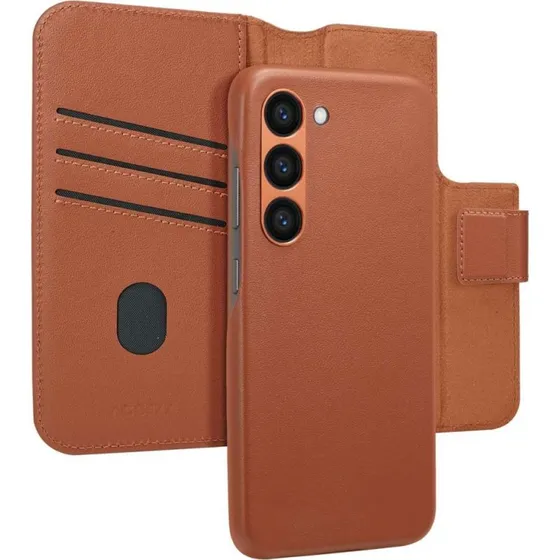 Accezz Leather Bookcase 2-in-1 met MagSafe voor Samsung Galaxy S23 - Sienna Brown